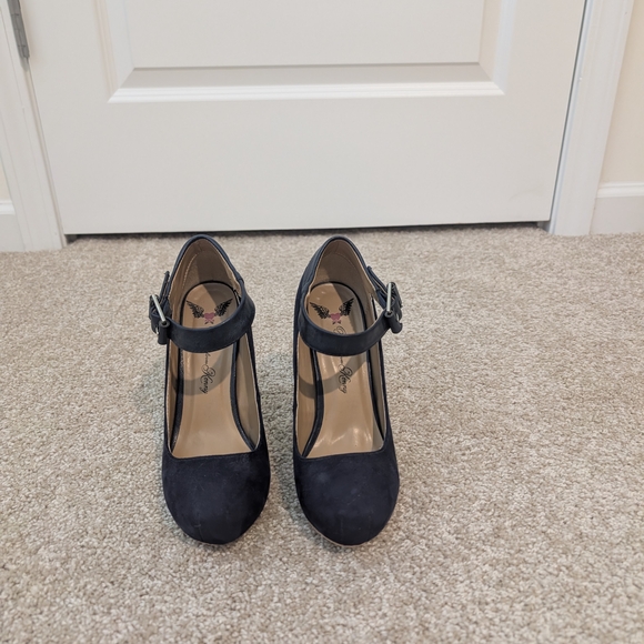 Penny Loves Kenny Shoes - Penny Loves Kenny Navy Blue Heels